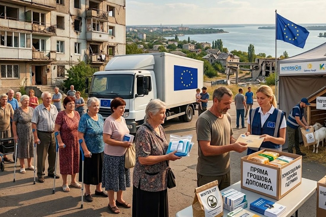 Комплексна гуманітарна допомога від ЄС: 20 000 українців у прифронтових зонах отримають підтримку