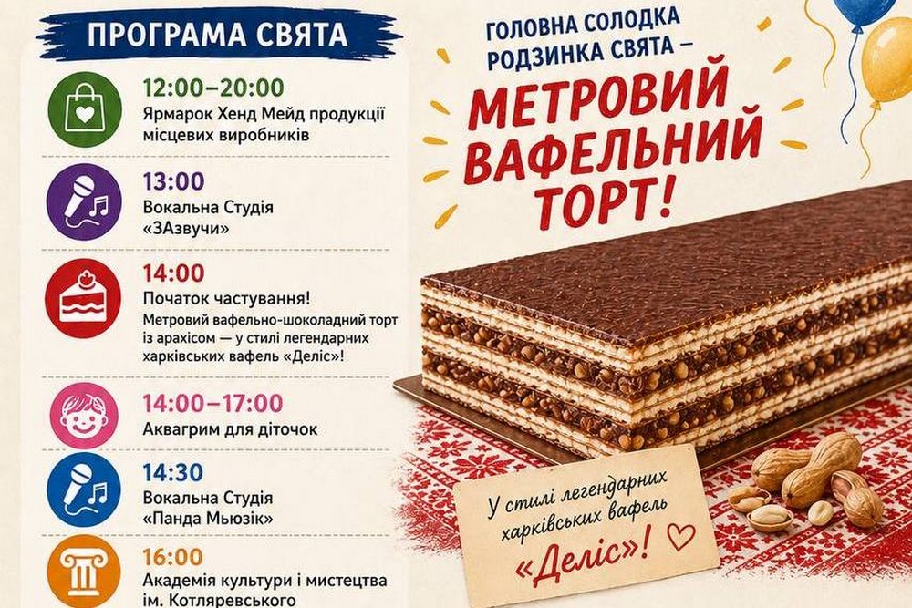 Усі частування і розваги - безкоштовні: запрошують на благодійний захід до Дня міста Харків