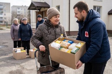 Гуманітарна допомога у Харкові: як ВПО та постраждалим від обстрілів отримати продуктовий набір