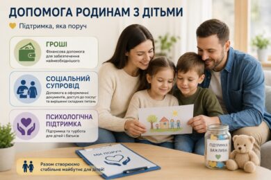 Нова допомога для родин з дітьми на Сумщині: гроші, соціальний супровід, психологічна підтримка, екстрене реагування