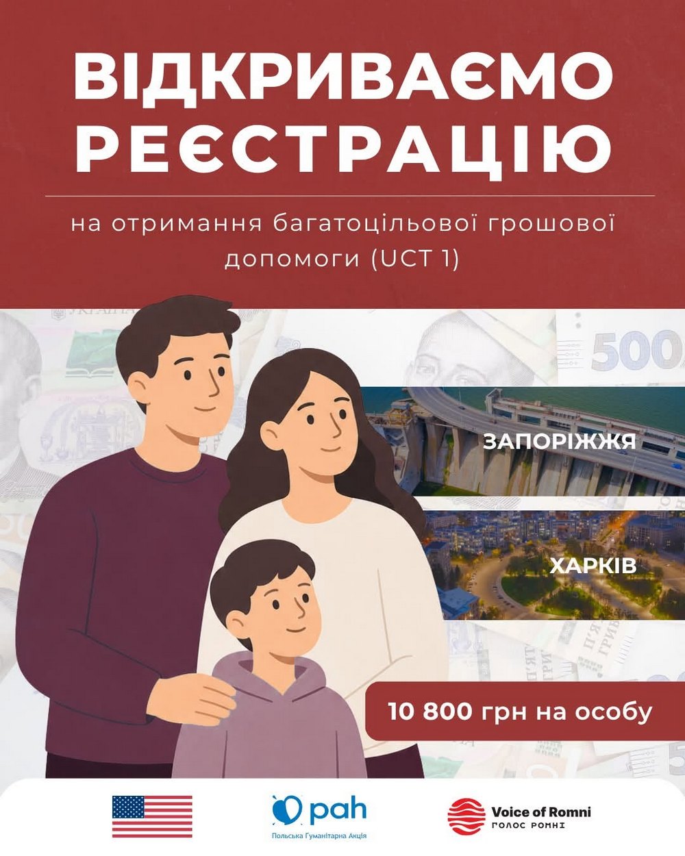 Грошова допомога 10 800 грн у двох містах – хто може подати заявку