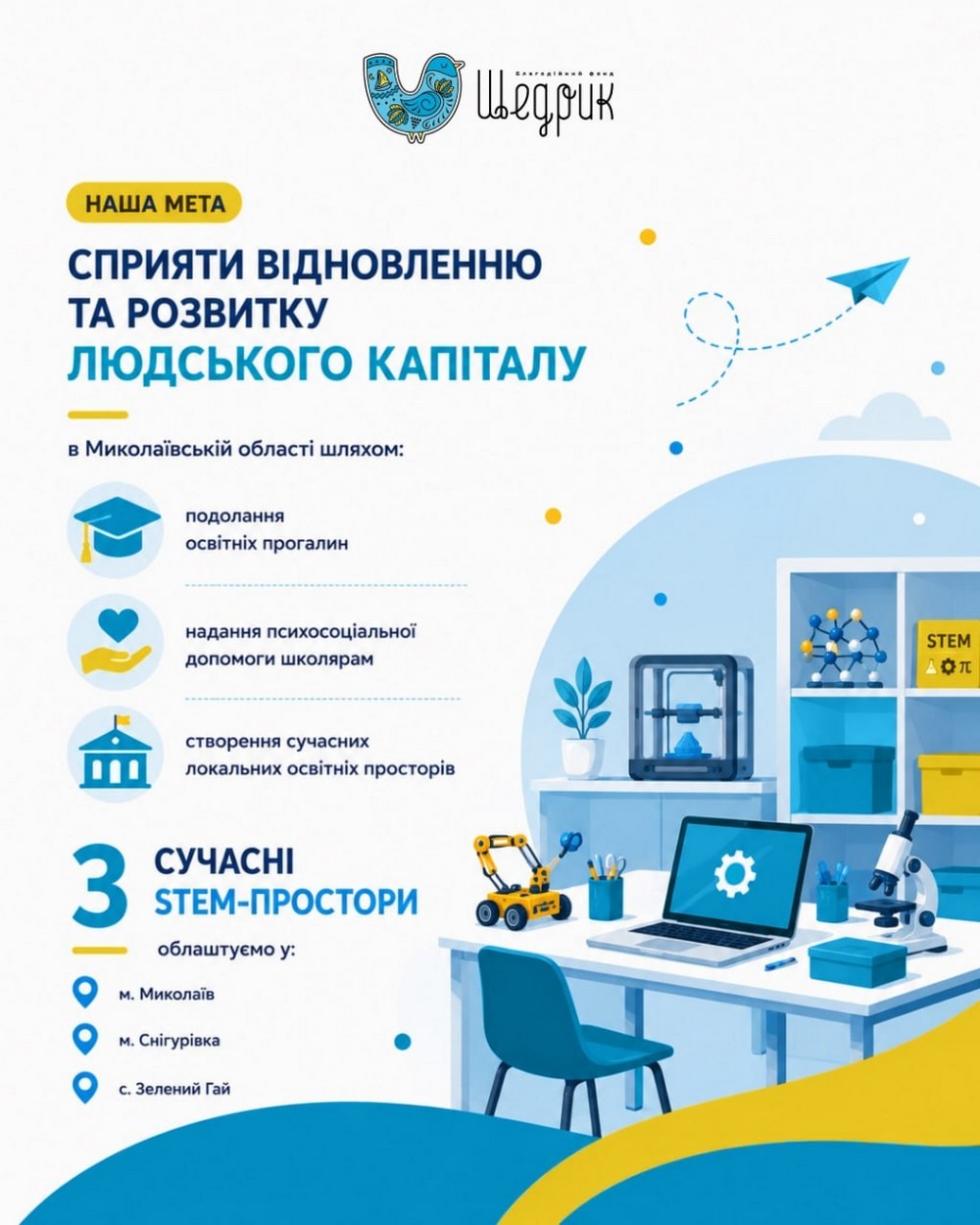 Стартує новий благодійний проєкт для школярів Миколаївщини