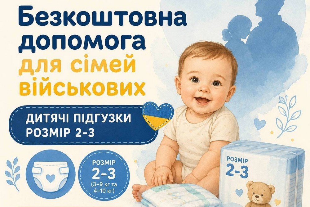 Допомога для сімей військових у Хмельницькому: сьогодні видаватимуть дитячі підгузки