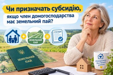 Чи призначать субсидію, якщо член домогосподарства має земельний пай – пояснення ПФУ