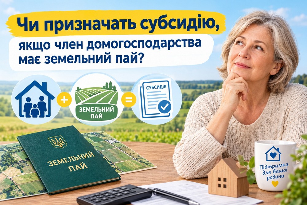 Чи призначать субсидію, якщо член домогосподарства має земельний пай – пояснення ПФУ
