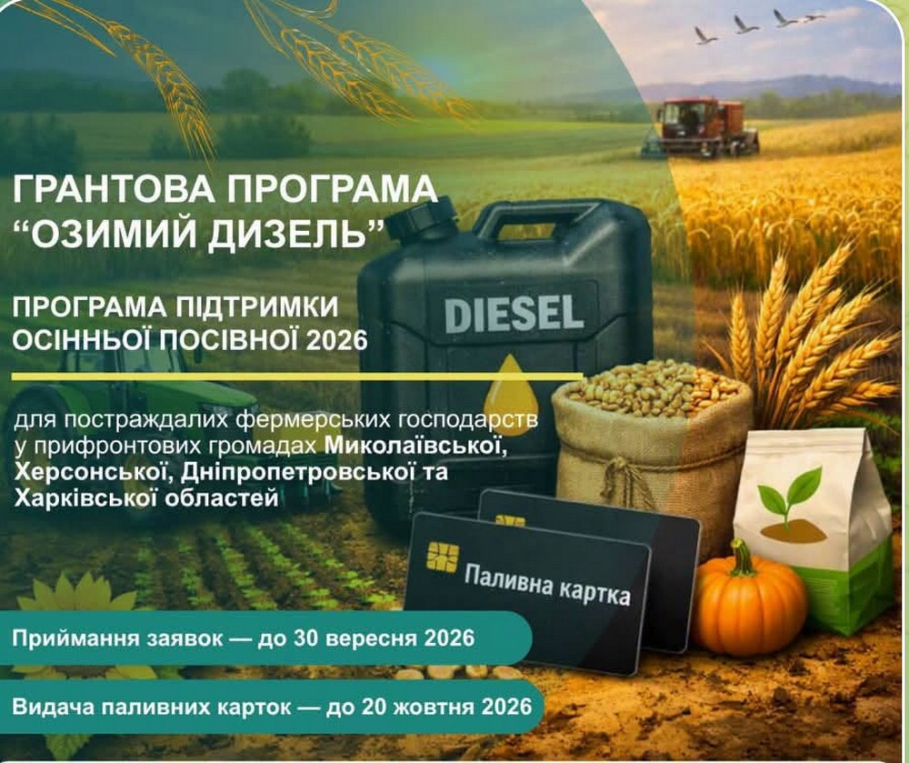 Допомога фермерам у 4 областях: паливні картки - по 1200 грн на кожен гектар