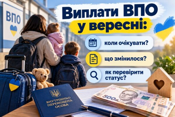 Виплати ВПО у вересні: коли очікувати, що змінилося, як перевірити статус і кому варто оновити дані