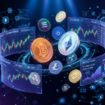 modern cryptocurrency trading concept with