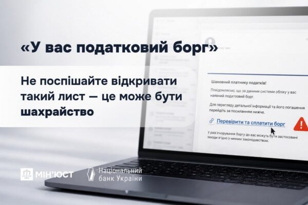 «У вас податковий борг»: не поспішайте відкривати лист з такою темою — це може бути шахрайство