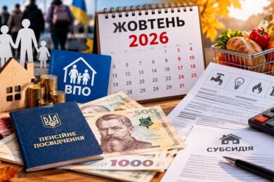 Тарифи, пенсії, виплати для ВПО, допомога «Зимова підтримка» 19400 грн, ціни та субсидії: головні зміни у жовтні 2026 року