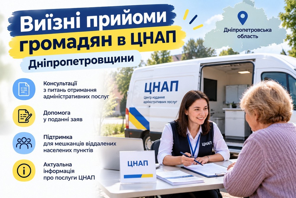 Виїзні консультації в ЦНАП на Дніпропетровщині – коли і де можна отримати корисну інформацію