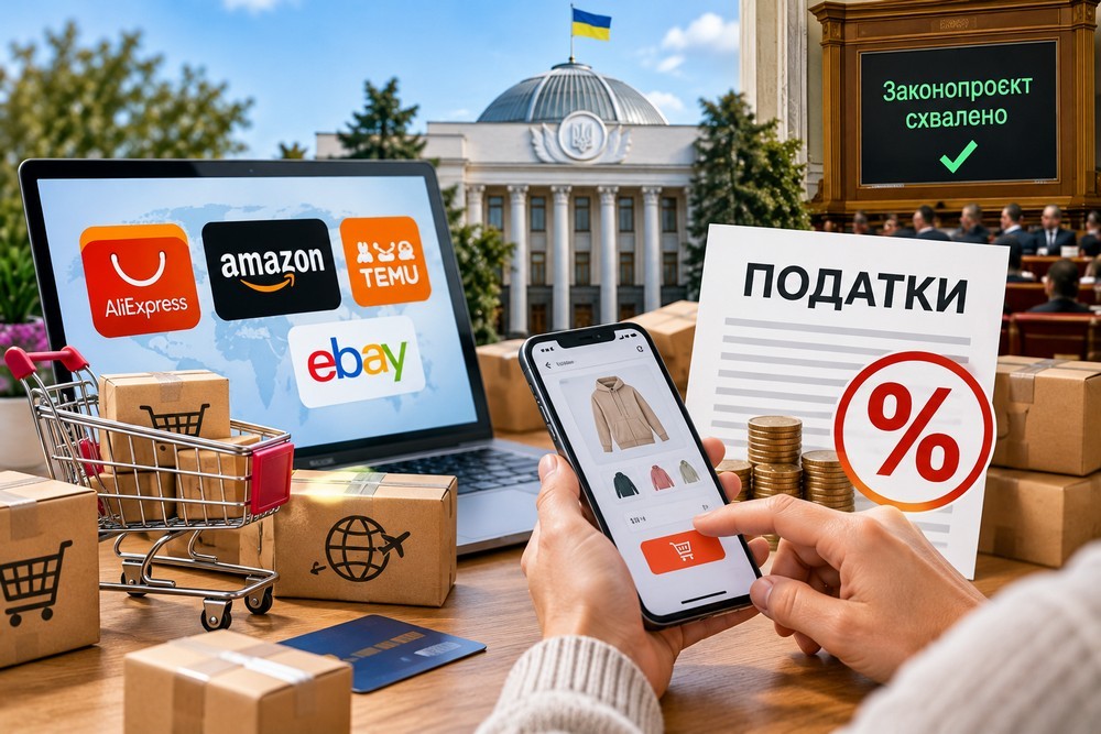 Рада схвалила законопроєкт про оподаткування онлайн-покупок через іноземні маркетплейси 1 Рада схвалила законопроєкт про оподаткування онлайн-покупок через іноземні маркетплейси