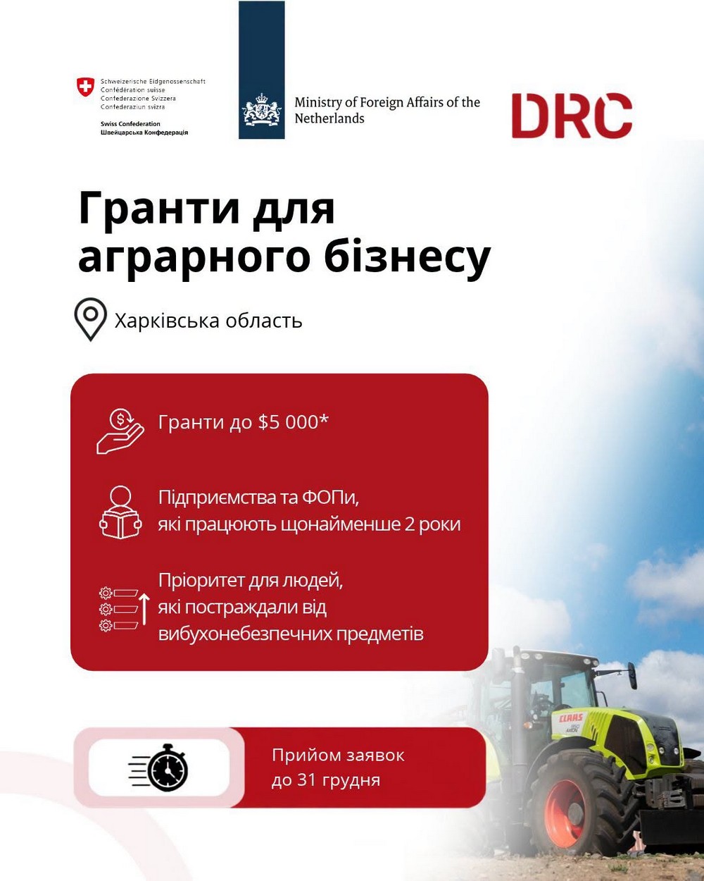 Грошова допомога від DRC: мешканці 10 громад можуть претендувати на виплату від $1 000 до $5 000
