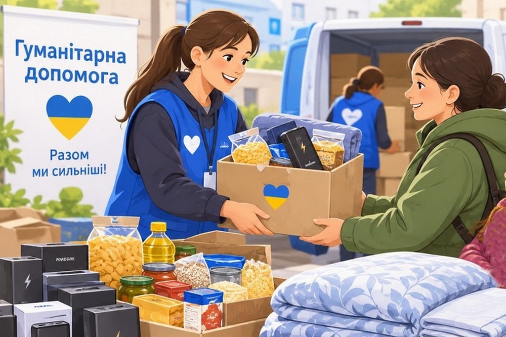 Гуманітарна допомога у Києві – видаватимуть постільну білизну, продуктові набори і павербанки
