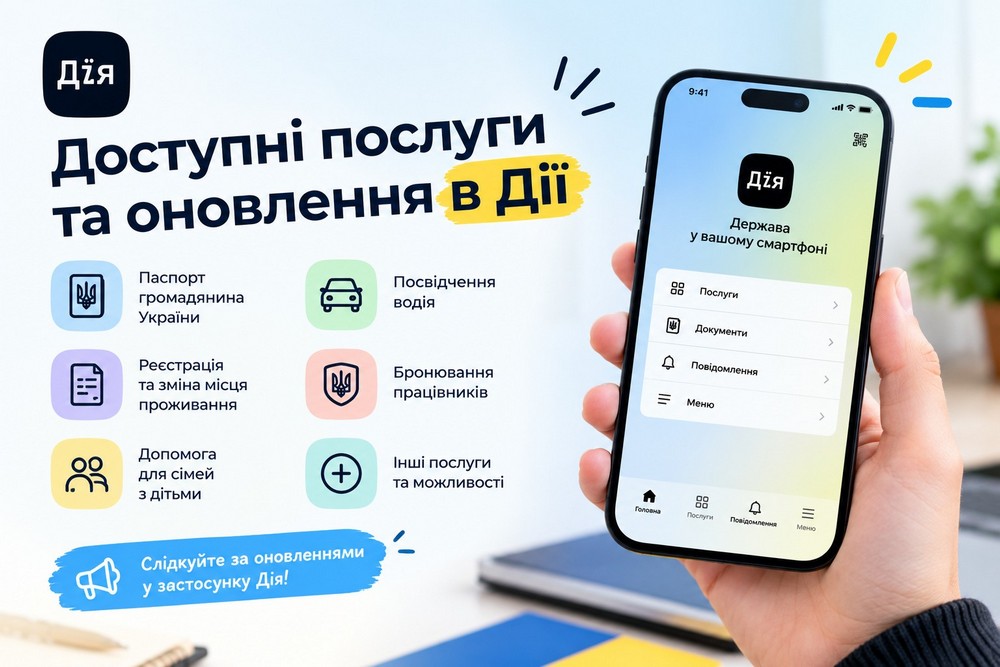 Понад 40 нових послуг та оновлень у Дії – яку допомогу можна отримати через застосунок
