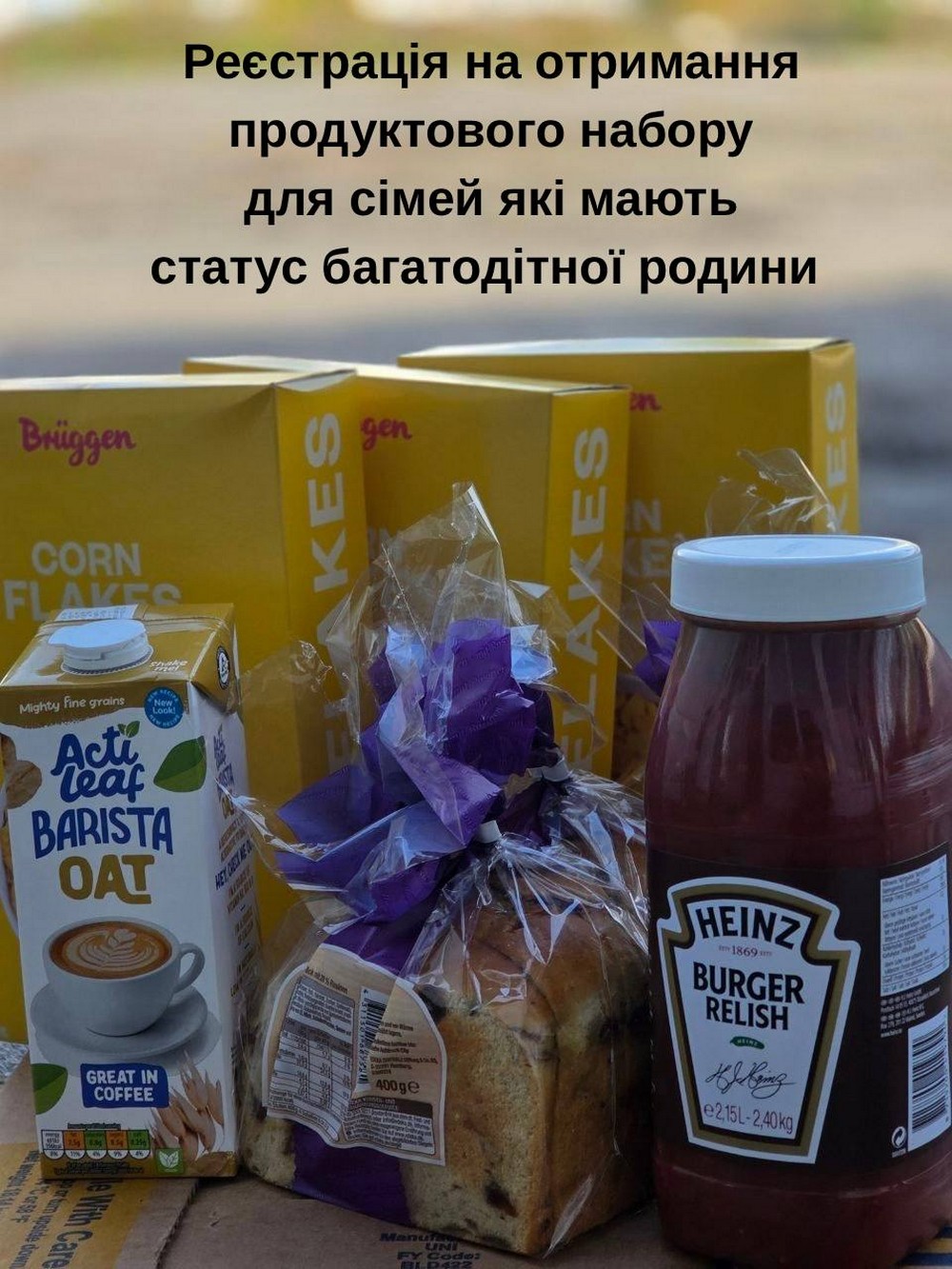 Продуктові набори для багатодітних родин: відкрито реєстрацію для ВПО з однієї із громад
